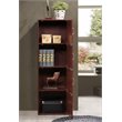 Hodedah 4 Shelf 4 Door Multi-Purpose Wooden Bookcase in Mahogany Finish