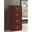 Hodedah 4 Shelf 8 Door Versatil Wooden Bookcase Cabinet in Mahogany Finish