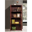 Hodedah 4 Shelf 8 Door Versatil Wooden Bookcase Cabinet in Mahogany Finish