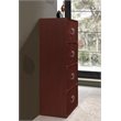 Hodedah 4 Shelf 8 Door Versatil Wooden Bookcase Cabinet in Mahogany Finish