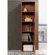 Hodedah 5 Shelf 5 Door Multi-Purpose Wooden Bookcase in Cherry Finish