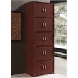 Hodedah 5 Shelf 10 Door Multi-Purpose Wooden Bookcase in Mahogany Finish