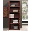 Hodedah 5 Shelf 10 Door Multi-Purpose Wooden Bookcase in Mahogany Finish