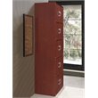 Hodedah 5 Shelf 10 Door Multi-Purpose Wooden Bookcase in Mahogany Finish