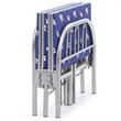 Hodedah Folding Bed with Headboard-Footboard and Metal Frame in Silver Finish