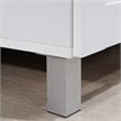 Hodedah Kitchen Cabinet with Top and Bottom Enclosed Cabinet Space in White Wood