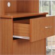 Hodedah Kitchen China with 4-Door 1-Drawer and Microwave Space in Cherry Wood