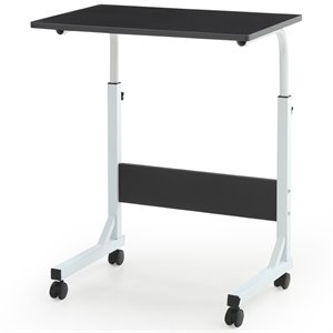 hodedah adjustable height wood top mobile laptop desk