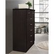Hodedah 7 Drawer Chest with Locks on 2 Top Drawers in Chocolate Wood