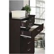 Hodedah 7 Drawer Chest with Locks on 2 Top Drawers in Chocolate Wood