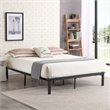 Hodedah Twin Size Metal Bed Frame in Black Finish