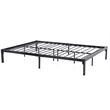 Hodedah Queen Size Metal Bed Frame in Black Finish