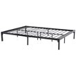 Hodedah Full Size Metal Bed Frame in Black Finish