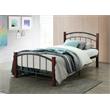 Hodedah Complete Metal Platform Bed with Headboard Footboard Queen Size in Black