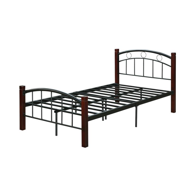 Hodedah Complete Metal Platform Bed, Queen Size Metal Bed Headboard And Footboard