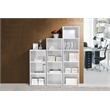 Hodedah Four Shelf Multi-Purpose Wooden Bookcase in White Finish