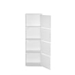 Hodedah 4 Shelf 4 Door Multi-Purpose Wooden Bookcase in White Finish