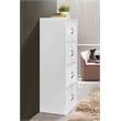 Hodedah 4 Shelf 8 Door Versatil Wooden Bookcase Cabinet in White Finish