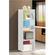 Hodedah Four Shelf Multi-Purpose Wooden Bookcase in Multi-color Finish