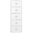 Hodedah 5 Shelf 10 Door Multi-Purpose Wooden Bookcase in Multi-color Finish