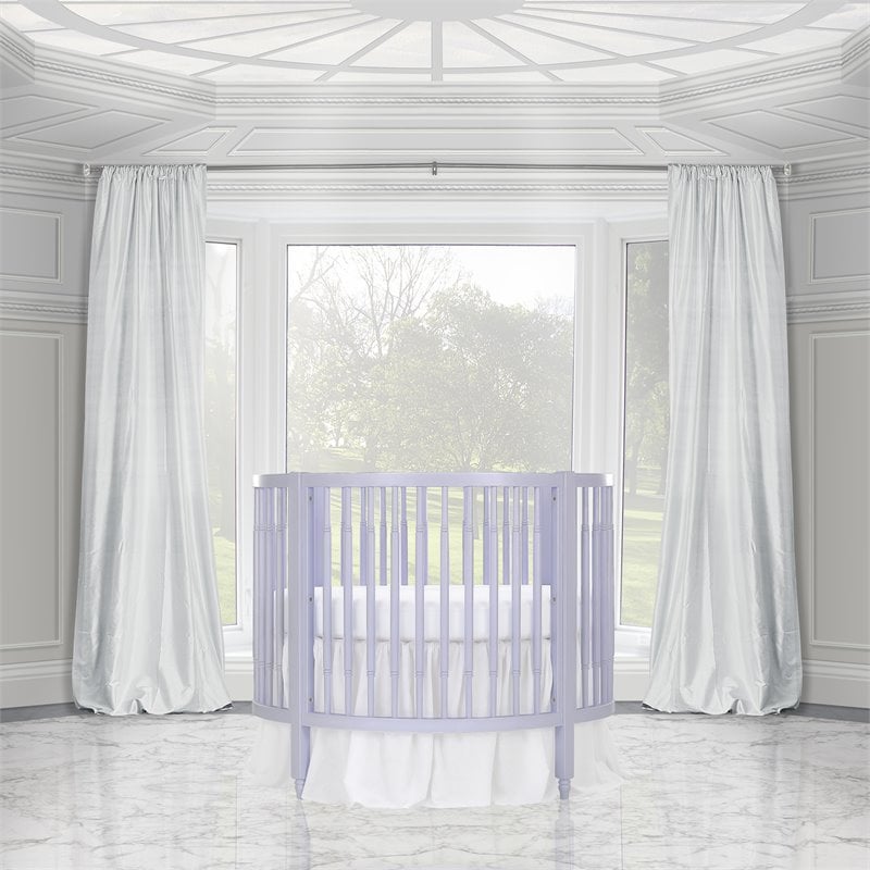 Dream On Me Sophia Posh Circular Crib In Lavender Ice 669 Li