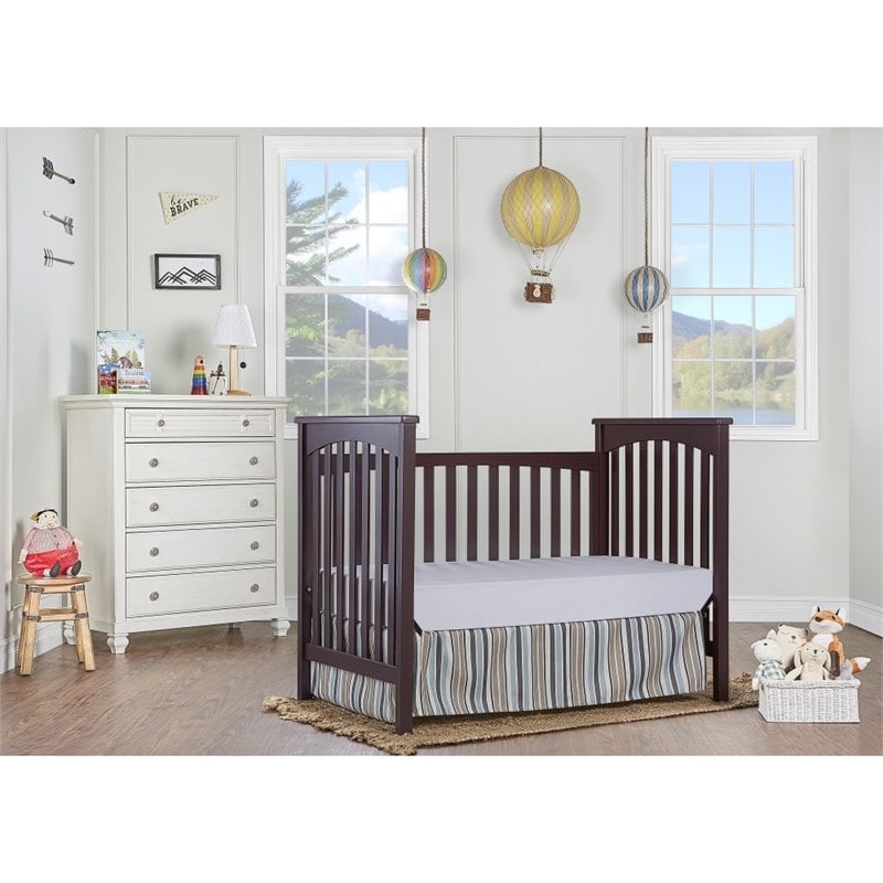 dark brown crib