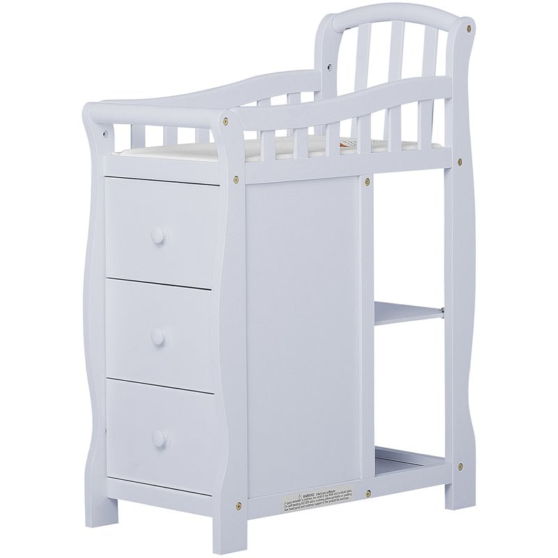 crib with changing table grey