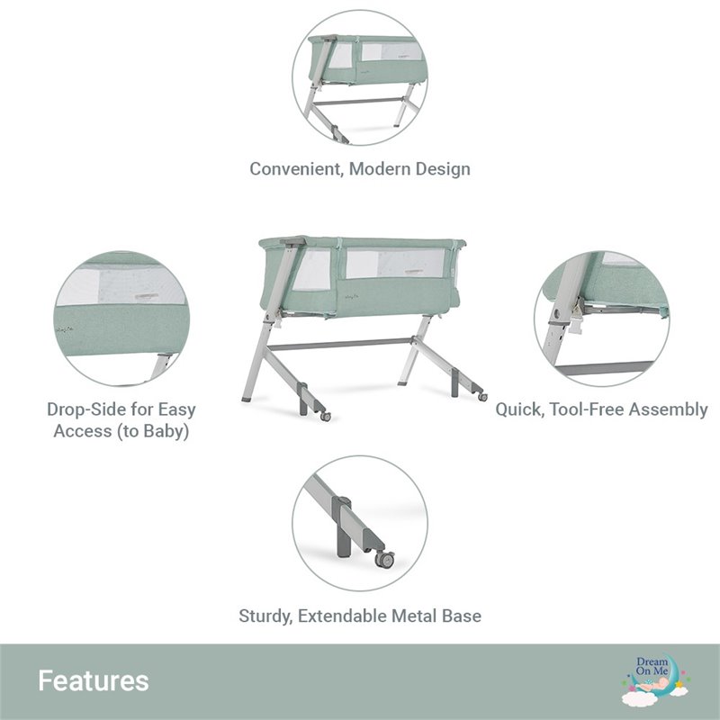 dream on me bedside bassinet