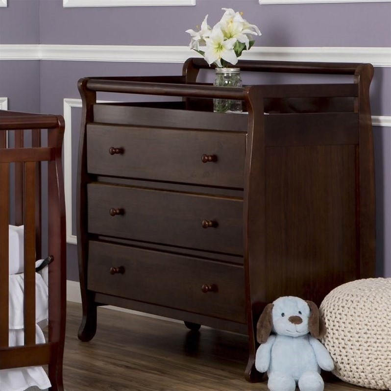 Dream On Me Liberty 3 Drawer Changing Table In Espresso 601 E