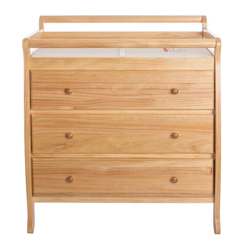 natural wood changing table