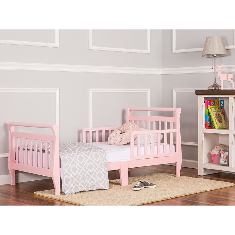 Dream On Me Sleigh Toddler Bed In Pink 642 P