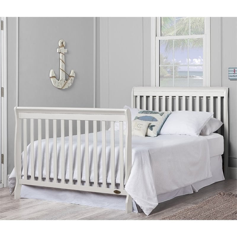 Dream On Me Ashton Convertible 5 In 1 Crib In White 660 W