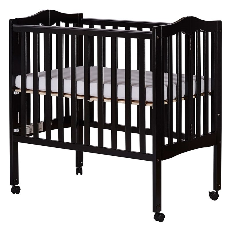 Dream On Me Lightweight Folding Portable Crib In Black 681 K