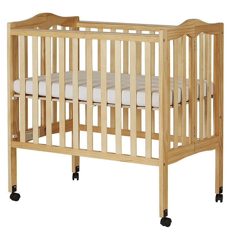 Dream On Me Lightweight Folding Portable Crib in Natural - 681-N