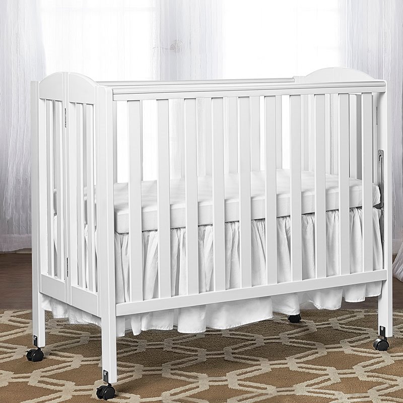 Dream On Me 3-in-1 Folding Portable Crib in White - 683-W