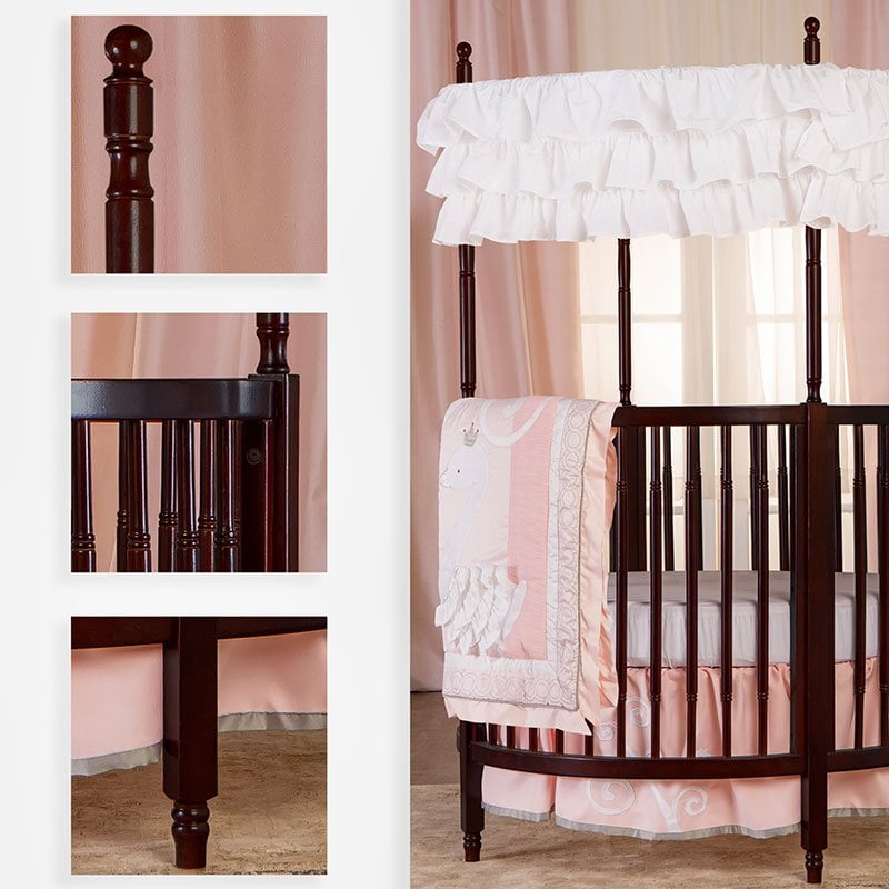 Dream On Me Sophia Posh Circular Crib In Espresso 669 E