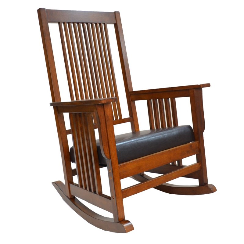 Carolina Classics Montego Mission Rocker in Chestnut