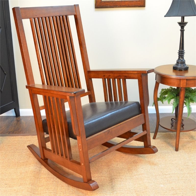 Carolina Classics Montego Mission Rocker in Chestnut