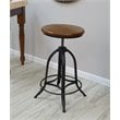 Carolina Classics Jovani Adjustable Stool in Chestnut and Black