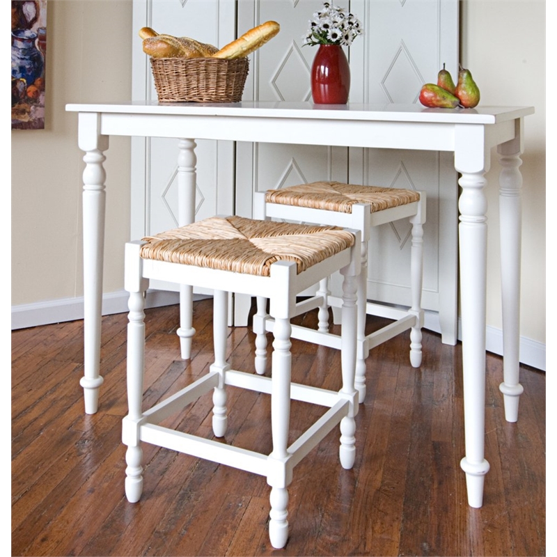 Carolina Classics Frederick Bar Table in Antique White