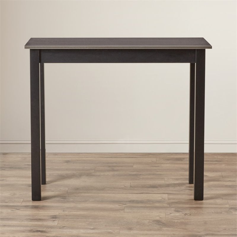 Carolina Classics Townsley Stainless Steel Top Bar Table in Black