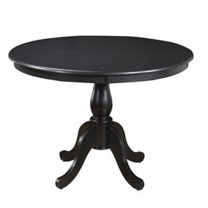 Carolina Classics Portland 42&quot Round Pedestal Table in Antique Black