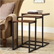 Carolina Classics Astrid Nesting Table Set in Chestnut and Black