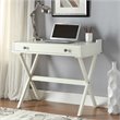 Carolina Classics Flip Top Cork Board Desk in Antique White