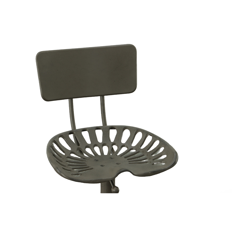 Carolina Classics August Adjustable Bar Stool in Gray