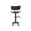 Carolina Classics August Adjustable Bar Stool in Gray