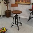 Carolina Classics Ryder Adjustable Bar Stool in Chestnut and Black