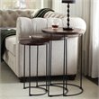 Carolina Classics Evan 3 Piece Nesting End Table Set in Chestnut