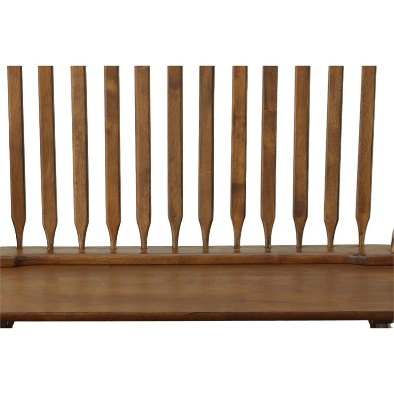 Carolina Classics Windsor Living Room Bench in American Oak
