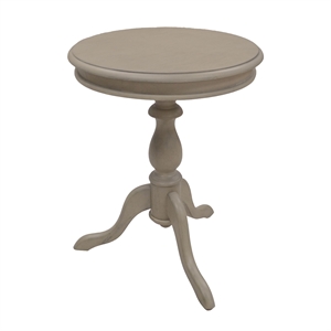 Carolina Classic Leeann Pedestal Accent Table in Weather Gray